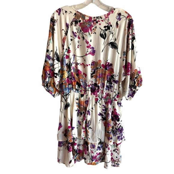 Umgee Floral Mini Dress with Lots of Feminine Details Bright Colorful! - Picture 3 of 8